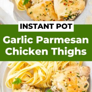 instant pot garlic parmesan chicken thighs pin