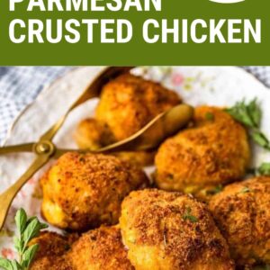 super easy parmesan crusted chicken pin