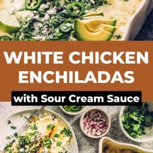 white chicken enchiladas with sour cream sauce