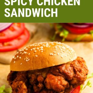 super easy spicy chicken sandwich pin