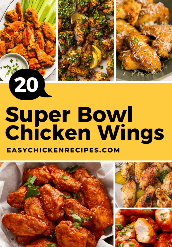 20 Super Bowl chicken wings pin