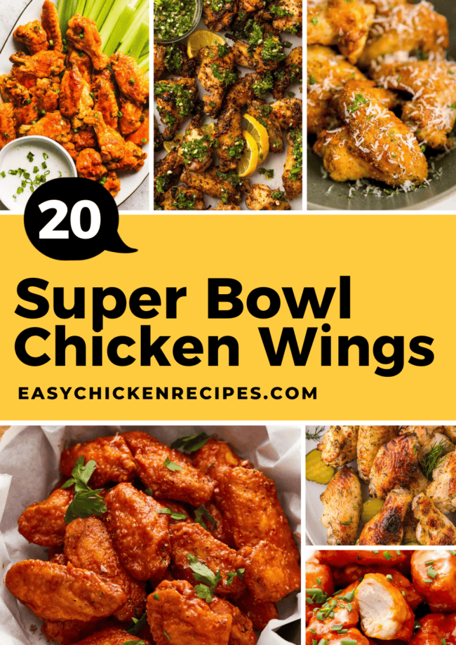 20 Super Bowl chicken wings pin