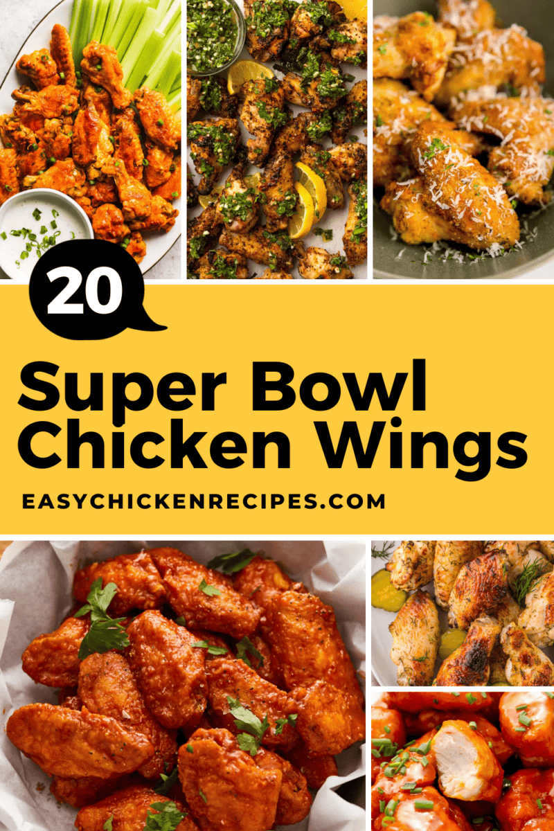 20 Super Bowl chicken wings pin