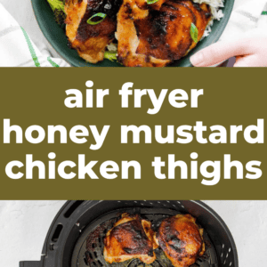 air fryer honey mustard chicken thighs pin