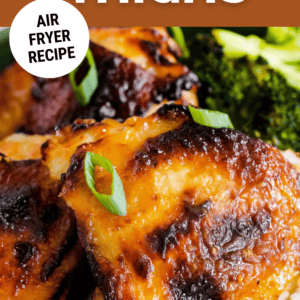 honey mustard thighs air fryer recipe pin