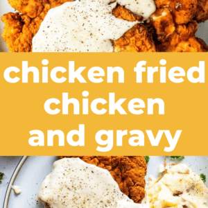 chicken fried chicken and gravy pin