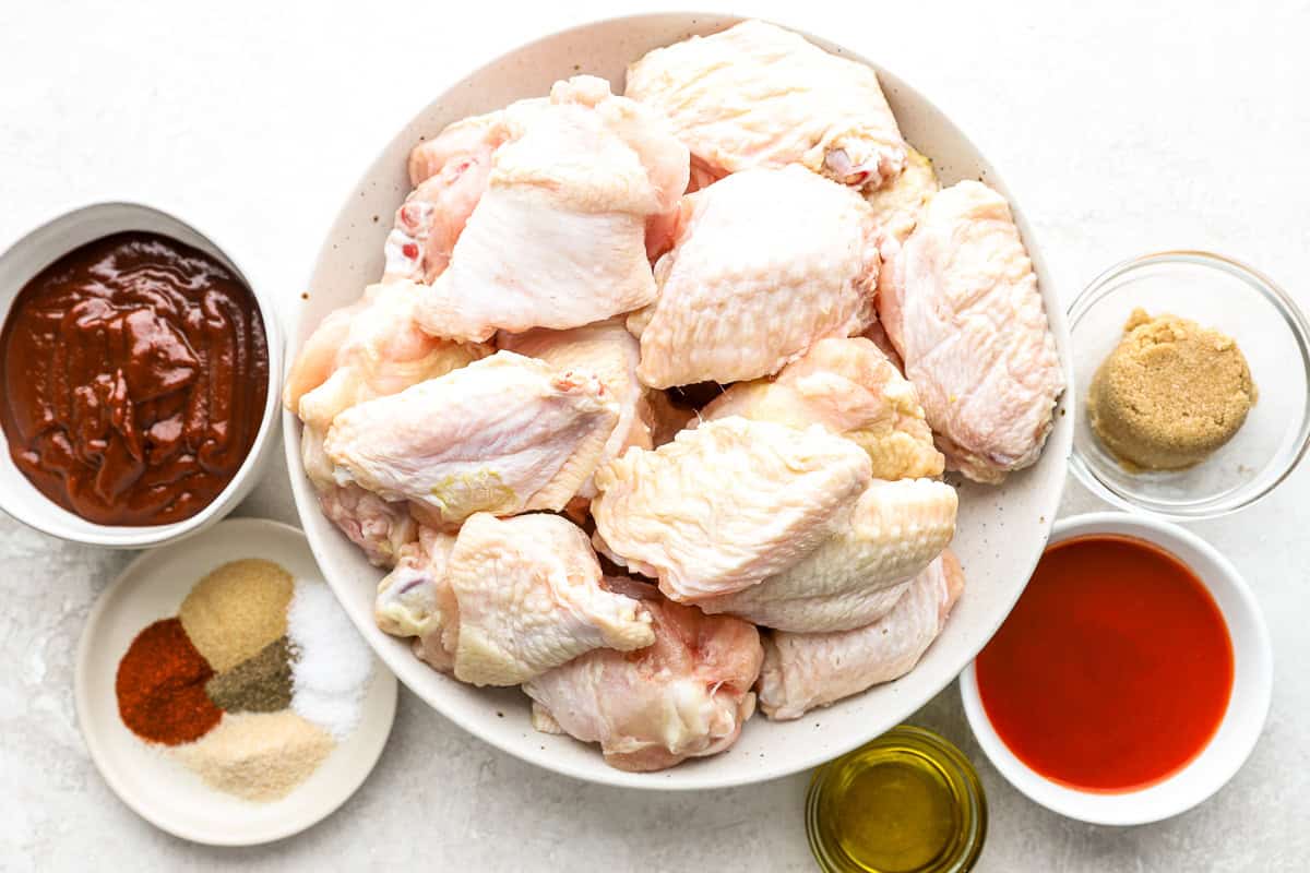 ingredients for crockpot chicken wings.