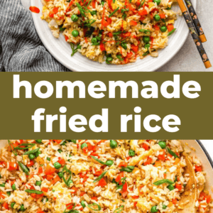 super easy homemade fried rice pin