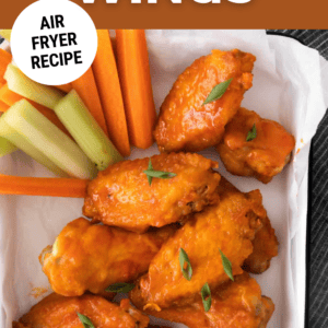 honey buffalo wings (air fryer recipe) pin