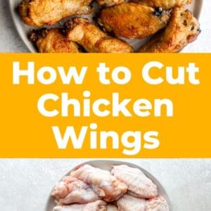 how to cut chicken wings pin.