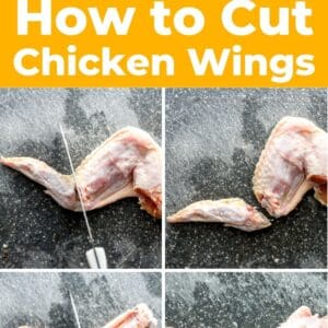how to cut chicken wings pin.
