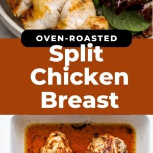 baked bone in chicken breast pin.