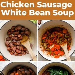 chicken sausage soup pin.