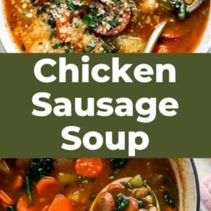 chicken sausage soup pin.