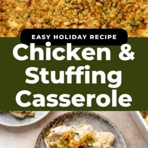 chicken and stuffing casserole pin.