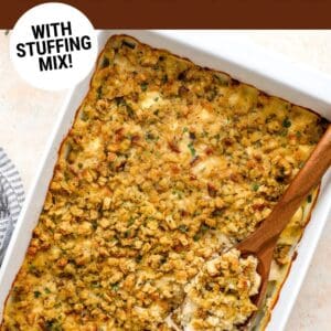 chicken and stuffing casserole pin.