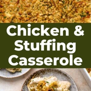 chicken and stuffing casserole pin.