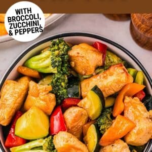 honey soy chicken stir fry pin.