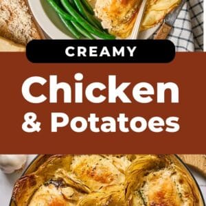 chicken thighs and potatoes dauphinoise pin.
