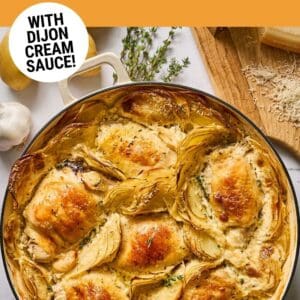 chicken thighs and potatoes dauphinoise pin.