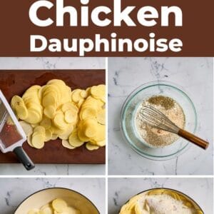 chicken thighs and potatoes dauphinoise pin.