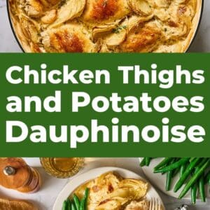 chicken thighs and potatoes dauphinoise pin.