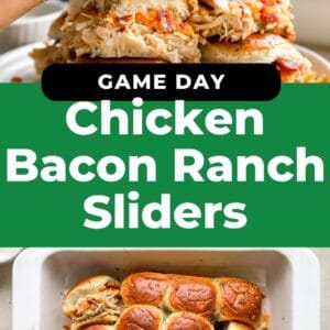chicken bacon ranch sliders pin.