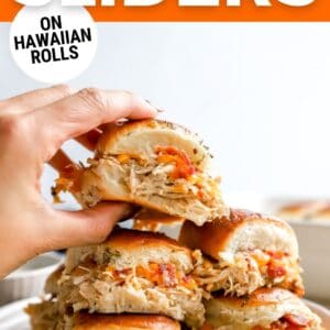 chicken bacon ranch sliders pin.