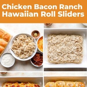 chicken bacon ranch sliders pin.