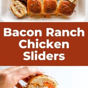 chicken bacon ranch sliders pin.
