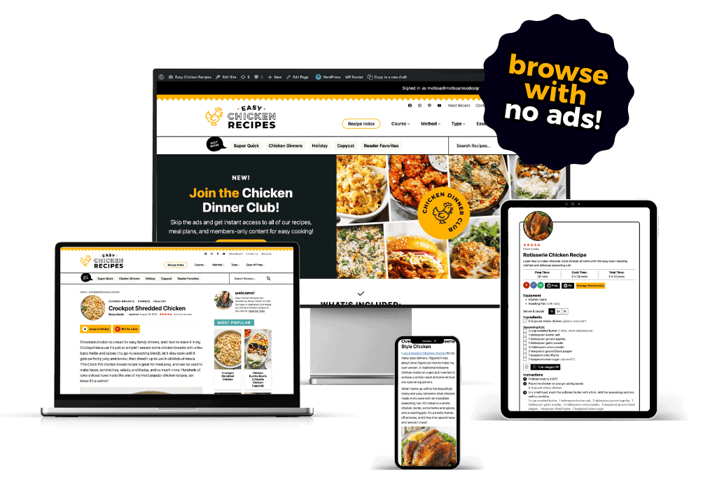 collage of easy chicken recipes website