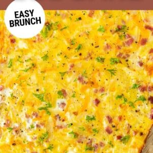 ham and cheese breakfast casserole pin.