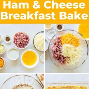 ham and cheese breakfast casserole pin.