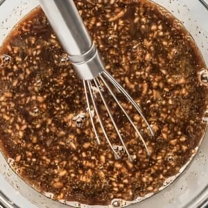 Teriyaki sauce in a bowl.
