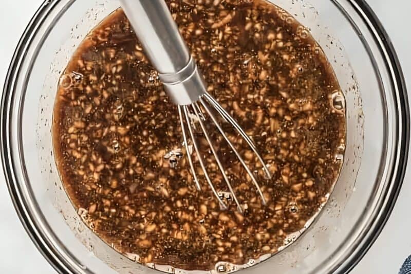 Teriyaki sauce in a bowl.