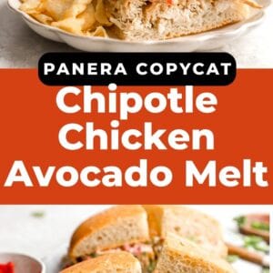 chipotle chicken avocado melt pin.