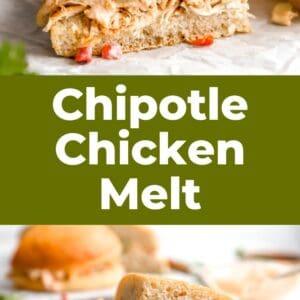 chipotle chicken avocado melt pin.