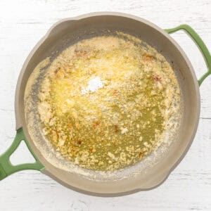 sauteed garlic in butter with flour added.