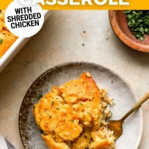 chicken cornbread casserole pin.