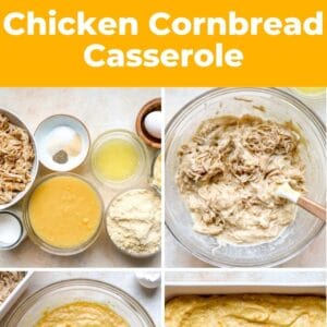 chicken cornbread casserole pin.