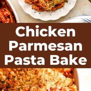 chicken parmesan casserole pin.
