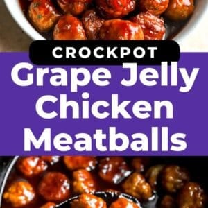 grape jelly chicken meatballs pin.