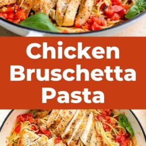 bruschetta chicken pasta pin.