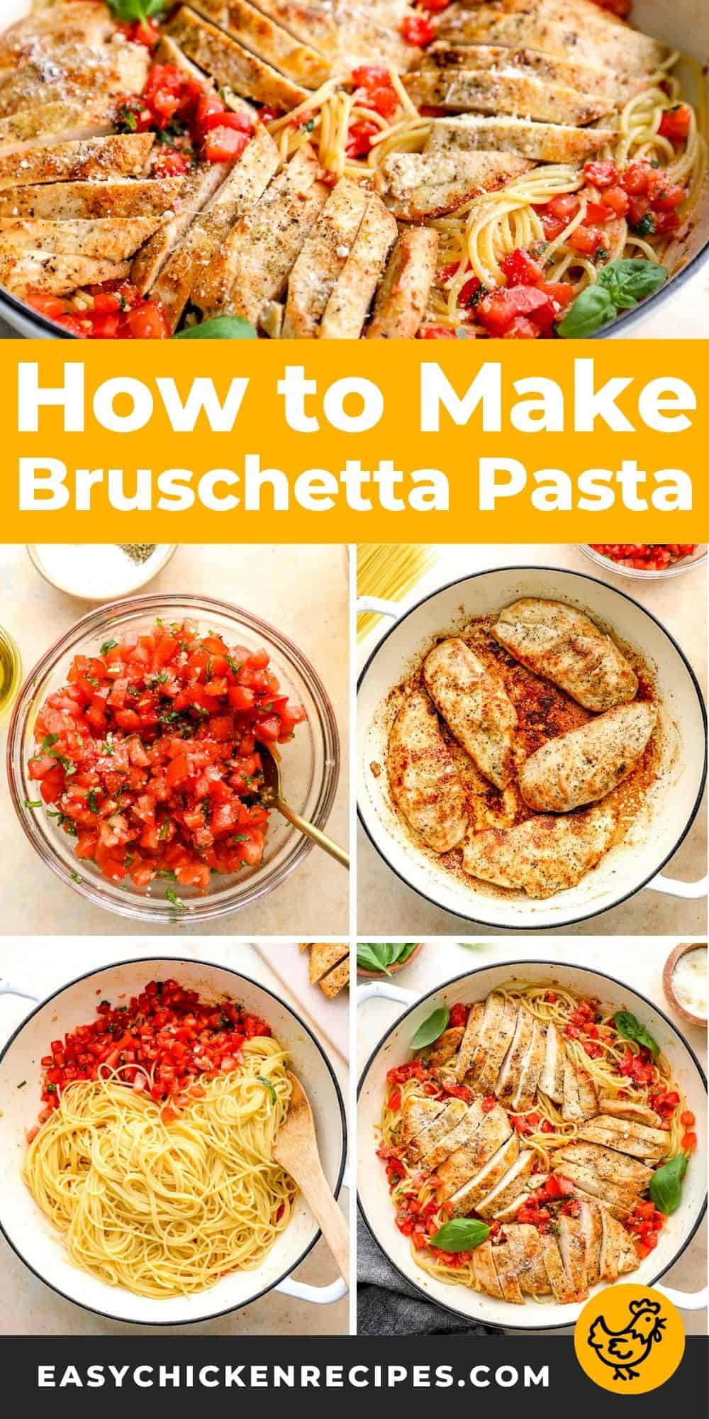 Bruschetta Chicken Pasta Recipe - Easy Chicken Recipes