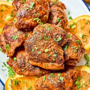 Chipotle orange chicken thighs.
