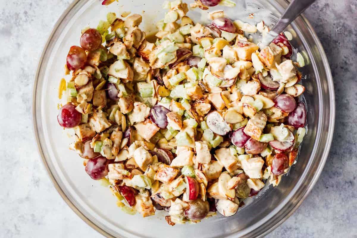 chicken salad in bowl