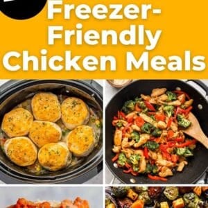 freezer friendly chicken meals pin.