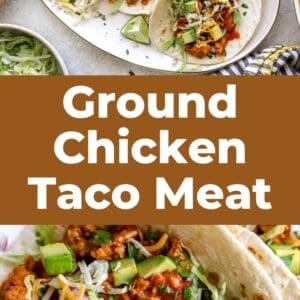 ground chicken tacos pin.