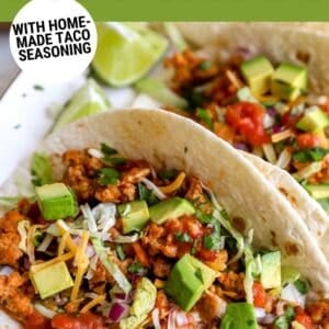 ground chicken tacos pin.