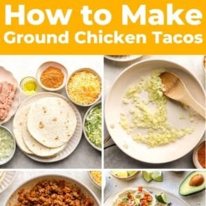 ground chicken tacos pin.